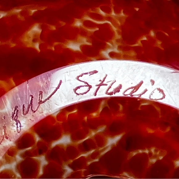 ZELLIQUE STUDIO Magma Vase / Unique VINTAGE AMERICAN ART GLASS / Slight Defects - Picture 11 of 16